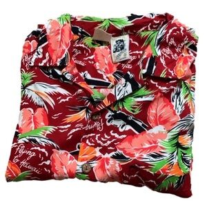 Kennington Hawaiian shirt Size XL Flying to Hawaii